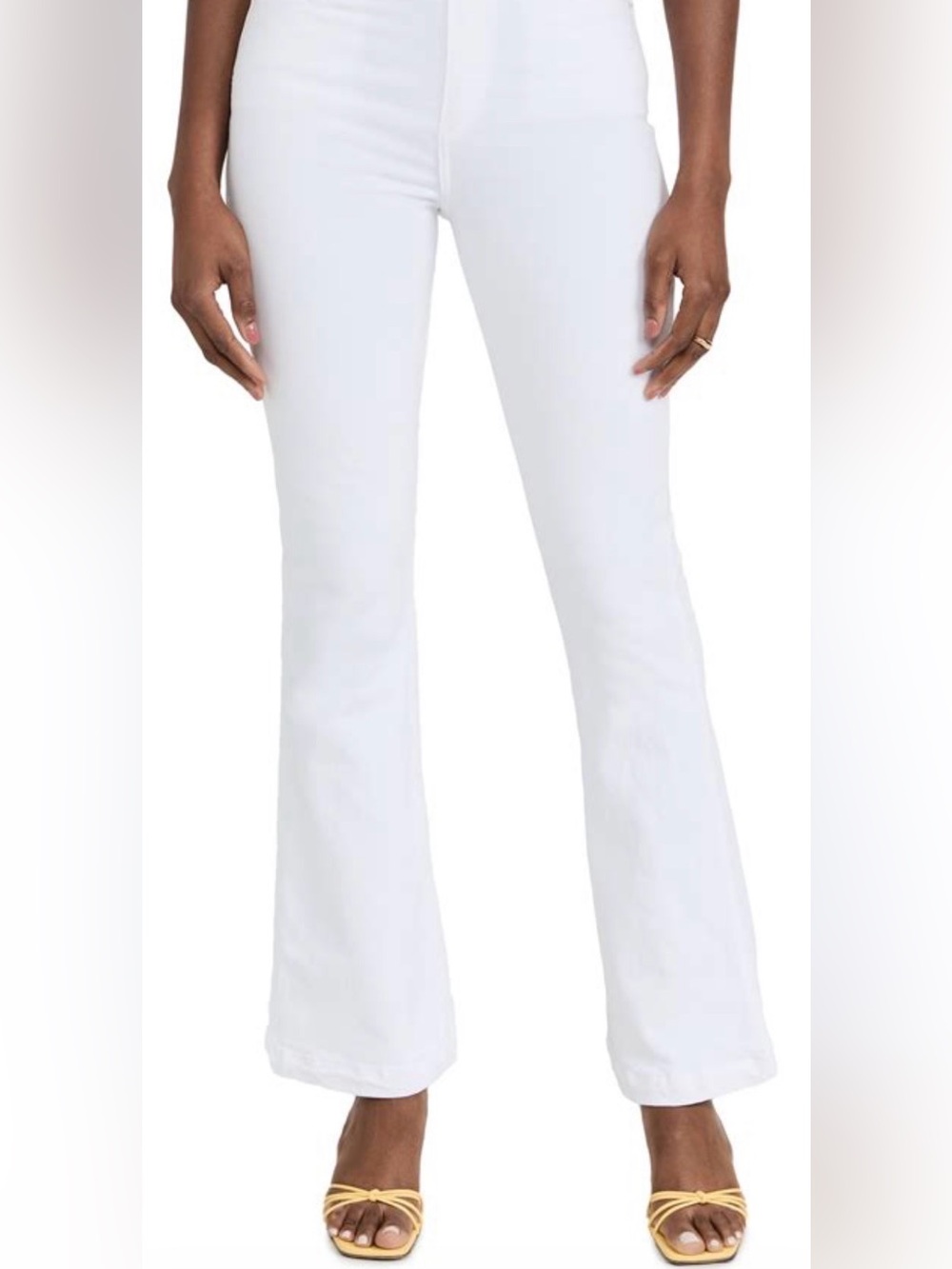 Le Jean by Charlie Gay White  Flare Jeans with Stretch sz 27
